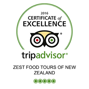 Trip Adviser 2016 Certificate of Excellence - Zest Food Tours